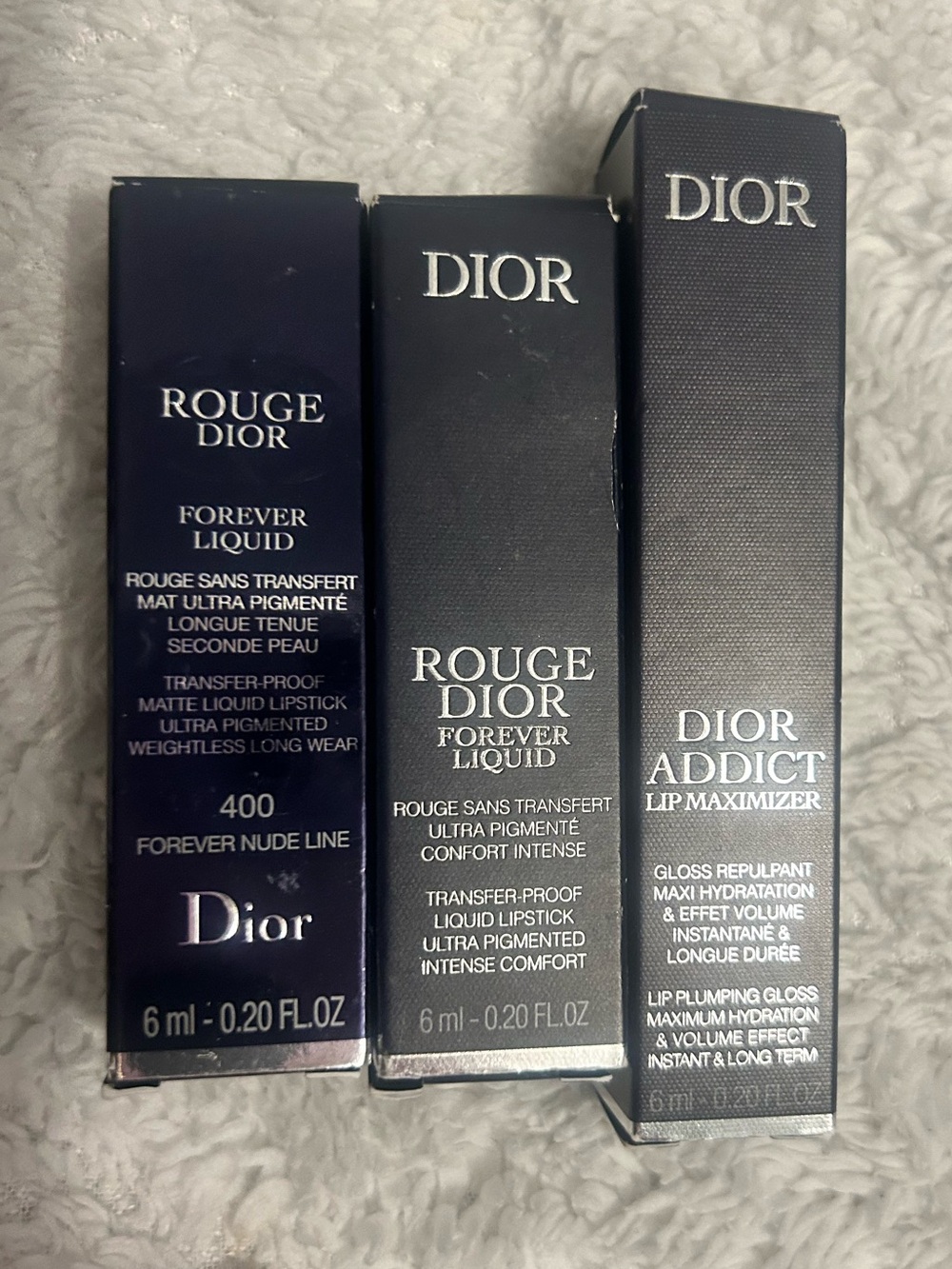 Dior Rouge Dior Forever Liquid & Dior Addict Lip Gloss - Bundle of 3